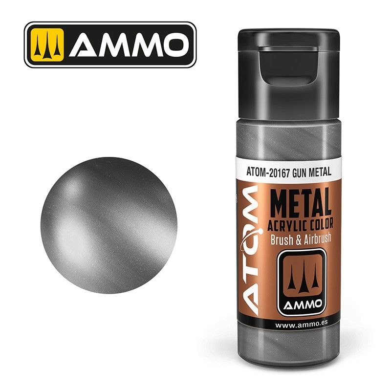 رنگ اکریلیک ATOM Gun Metal